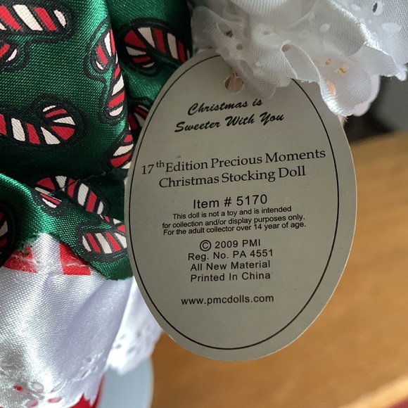 Precious Moments Stocking Doll Christmas is Sweeter With You - Picture 4 of 8